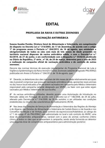 Vacina&ccedil;&atilde;o Antirr&aacute;bica - 2025